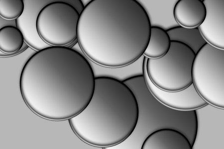 gradient circles background, gray color seamless patternの写真素材