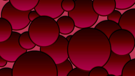 gradient circles background, red color seamless patternの写真素材