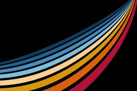 Vintage Striped Backgrounds, Posters, Banner Samples, Retro Colors from the 70s, lines. shapesの写真素材
