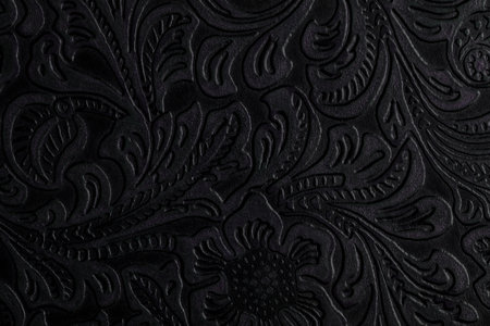 Black leather texture backgroundの写真素材