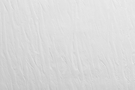 The white surface shows fine textures and patterns. The natural grooves create visual interest. This scene may serve as a background for display or design purposes.の写真素材