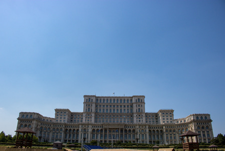 BUCHAREST, ROMANIA - AUGUST 19, 2018: the Palace of the Parliament, Bucharest, Romania.のeditorial素材