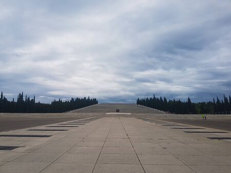 Military monumental cemetery built in Redipuglia, province of Gorizia in Italy.のeditorial素材