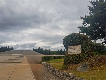 Military monumental cemetery built in Redipuglia, province of Gorizia in Italy.のeditorial素材