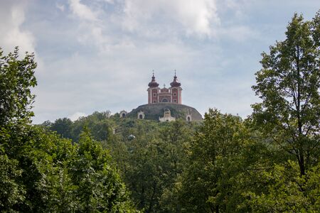 View of Calvary in Banska Stiavnica, Slovakia, Europe.のeditorial素材