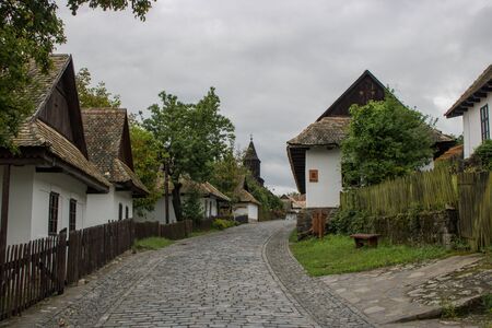 Holloko, a traditional village in Hungary.のeditorial素材
