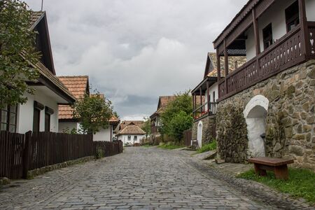 Holloko, a traditional village in Hungary.のeditorial素材