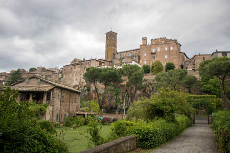 Sutri, Italy - June, 2020: amazing view of Sutri, Italyのeditorial素材