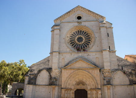 Priverno, Italy - May 10, 2021: view of the Abbey of Fossanova, Italy.のeditorial素材