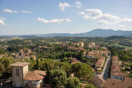 Buildings in Chiusi province of Siena, Italy.のeditorial素材