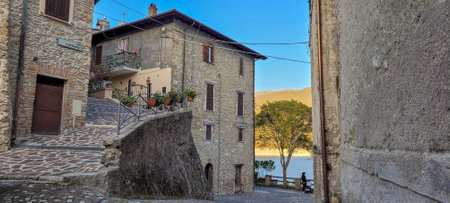 Colle di Tora, Italy - November 07,2021: buildings in Colle di Tora Italy.のeditorial素材