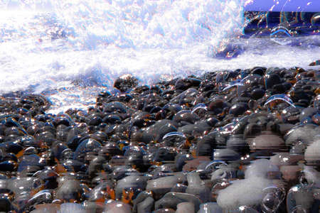 small and large stones on the seashore - MÃ¸lenの写真素材