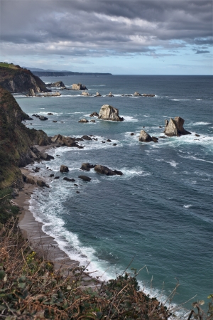 Rocky coasts of northern spainの写真素材