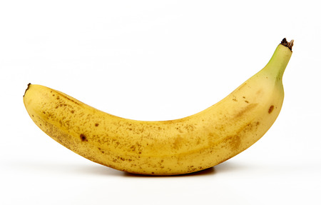 a banana on the white の写真素材