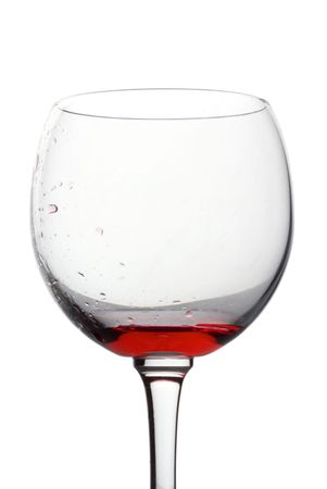 consumed glass of wineの写真素材
