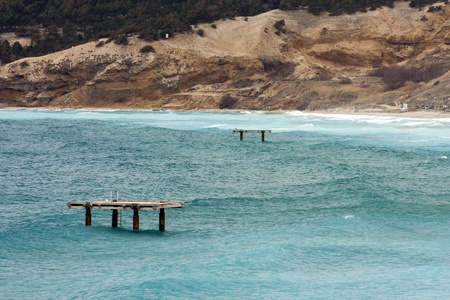 Jump platform in the sea, Island Krk, Croatiaの写真素材