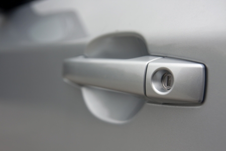 car door lock and handleの写真素材