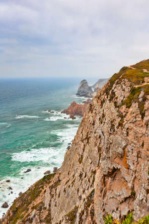 Cabo da Roca, the wester point of Europe, Portugalの写真素材