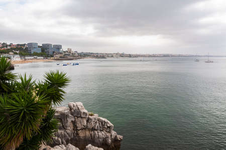 The Cascais beach, near Lisbon in Portugalの写真素材