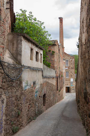 PLASENCIA, SPAIN - April 18, 2012: The old flour factory today houses the Popular University od Plasenciaのeditorial素材