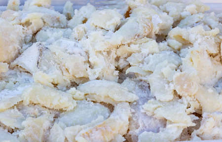 Several pieces of healthy and tasty salted cod.の写真素材