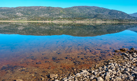 Mountain lake Kucherlinskoe, Altai, Russiaの写真素材