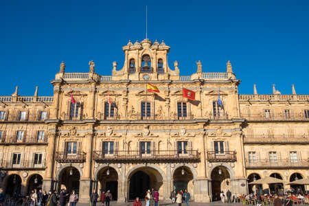 Main Square, the most important square and the heart of Salamanca, Castile and Lion.のeditorial素材