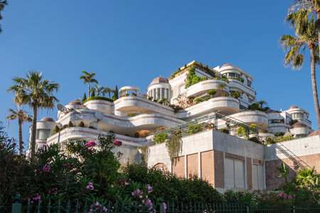 Marbella, Malaga, Spain - June 07, 2022: Beautiful luxury residential buildings in Puerto Banus, Costa del Solのeditorial素材