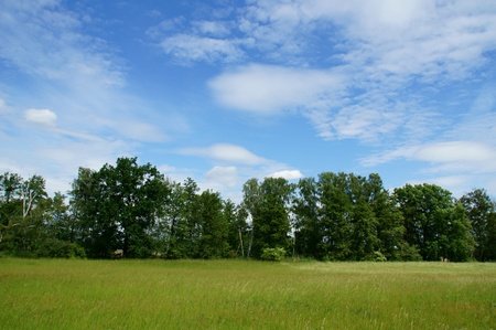 blue sky and cloudsの写真素材