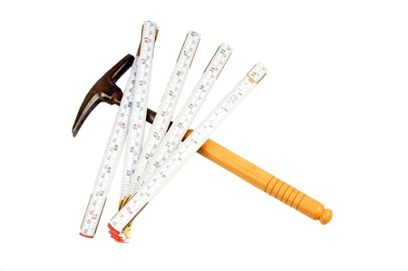 hammer and rulerの写真素材 [40010633014] - イメージマート