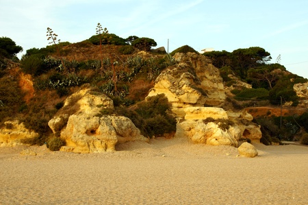 the Algarve in portugalの写真素材