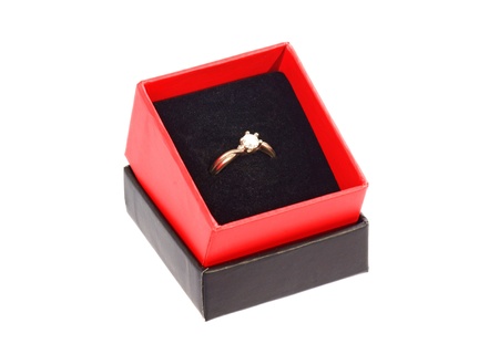 Ring in a Gift Boxの写真素材