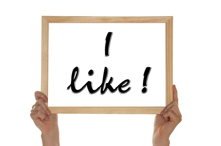 sign and i likeの写真素材