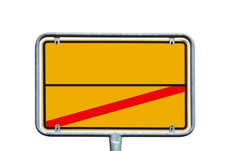 empty sign over a white backgroundの写真素材