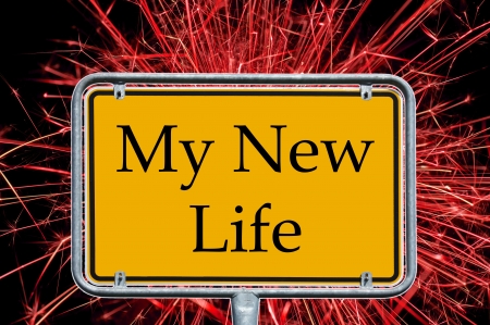 Sign - My New Lifeの写真素材