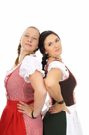 two pretty women in dirndlの写真素材