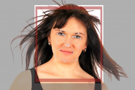 biometric face detectionの写真素材