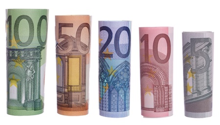euro banknotesの写真素材