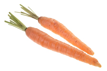 carrots isolated over a white backgroundの写真素材
