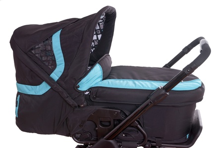 baby carriage isolated over a white background