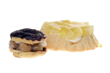 small tasty tart isolated over a white 