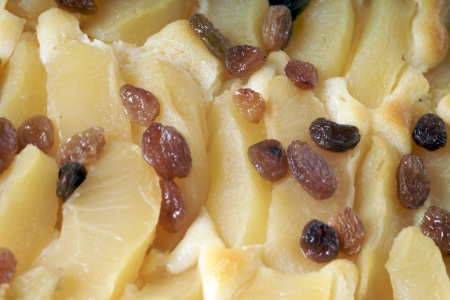 Apple pie with raisinsの写真素材