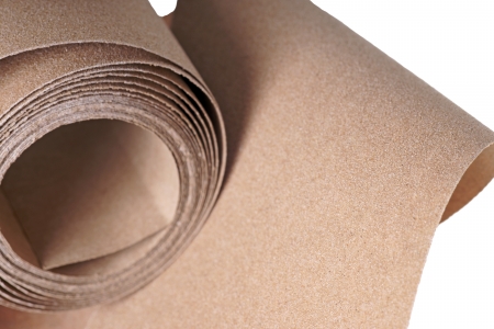 Sanding paper isolated over a white backgroundの写真素材