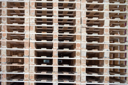 Wooden pallets on a truck