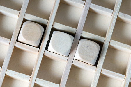 three wooden cubes to inscribe