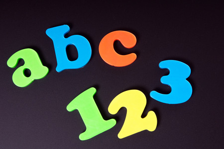 Chalkboard with ABC and 123