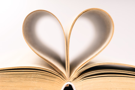 old book with heart