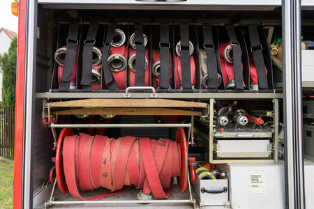 Equipment in a fire truck