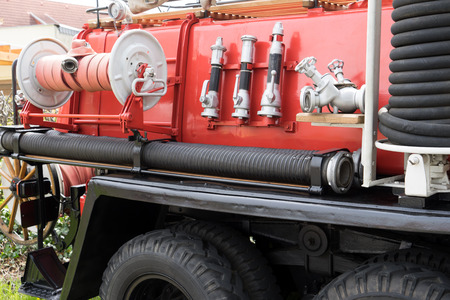Equipment in a fire truck