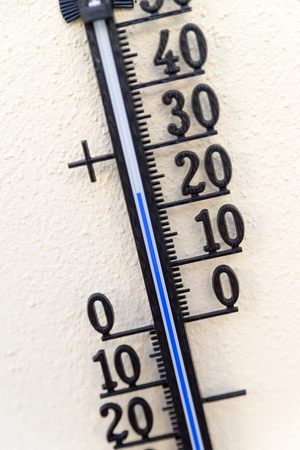Thermometer / Outdoor Thermometer on a bright background
